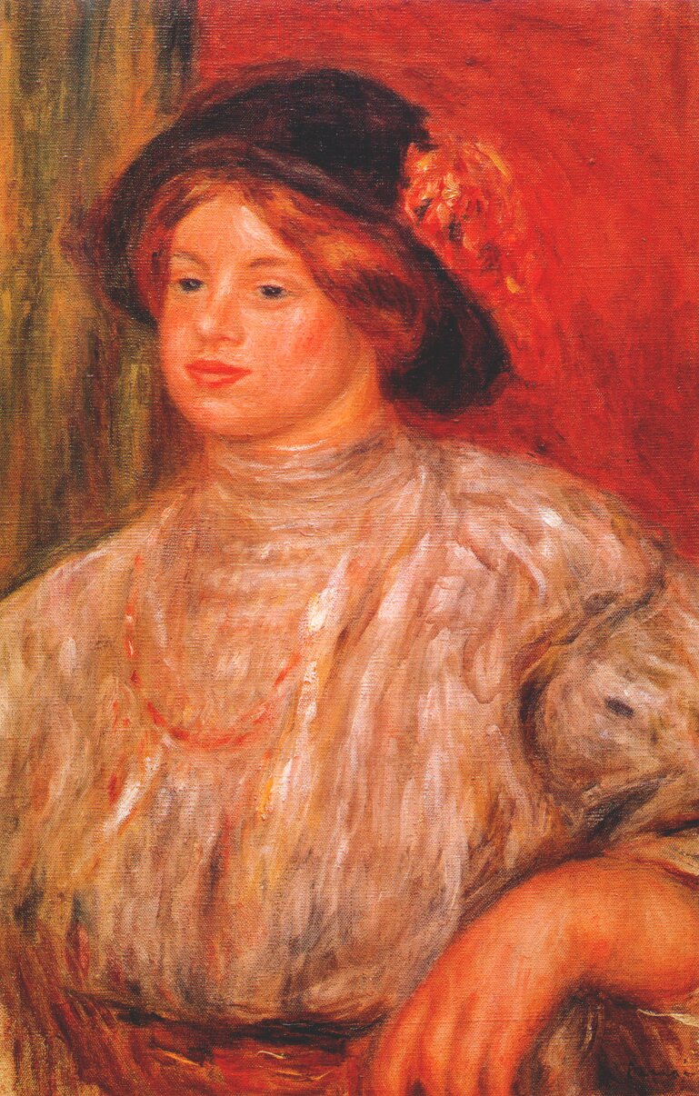 Gabrielle with a large hat 1900